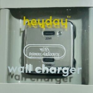 Heyday Gray Charging Box for 2 usb-c